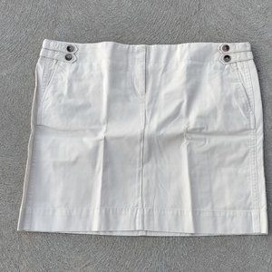 Lands' End Light Tan Khaki Stone Cotton Twill Mini Skirt 18P